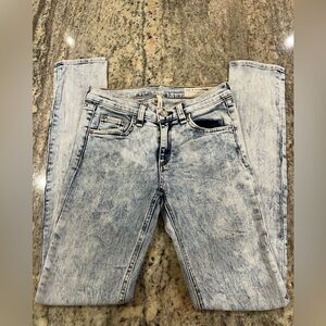 UNIQUE 🎸 Rag & Bone Cate Acid Washed Bleached Out Mid Rise Skinny Jean Sz 25